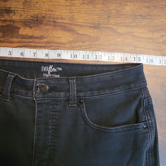 Maurices Jeans 10 R Everflex High Rise Slim Tummy Control Stretch Black - Picture 5 of 9